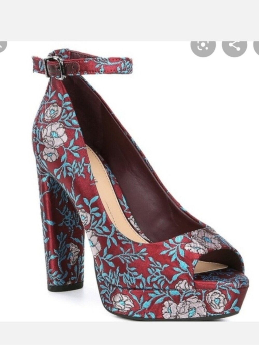 Gianni Bini Karlisi Peep Toe Brocade  Shoes NWOT